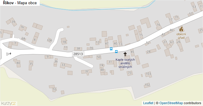 Říkov - mapa obce
