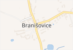 Branišovice v obci Římov - mapa části obce