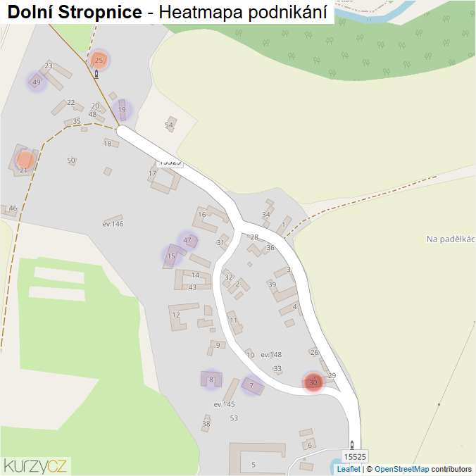 Mapa Dolní Stropnice - Firmy v části obce.
