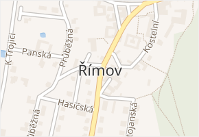 Římov v obci Římov - mapa části obce