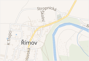 Zámek v obci Římov - mapa ulice