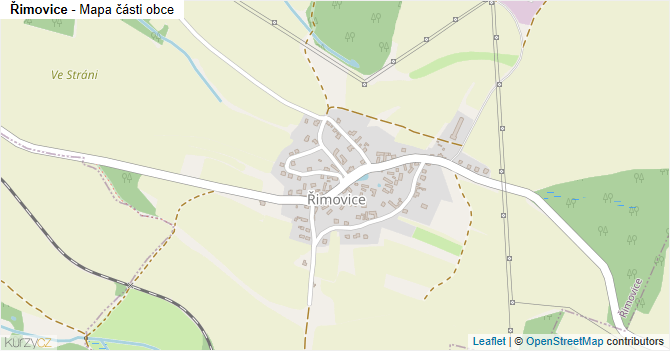 Řimovice - mapa části obce