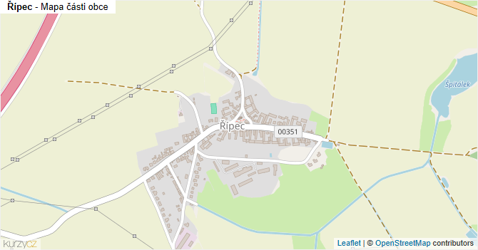 Řípec - mapa části obce