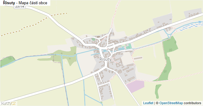 Řisuty - mapa části obce