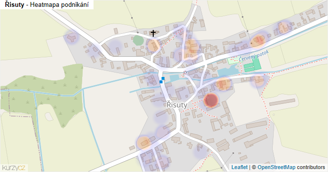 Řisuty - mapa podnikání