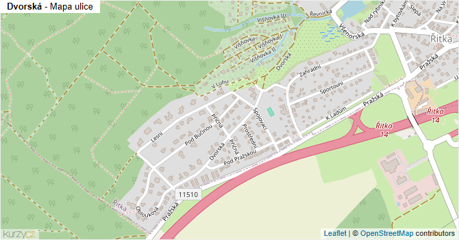 Dvorská - mapa ulice