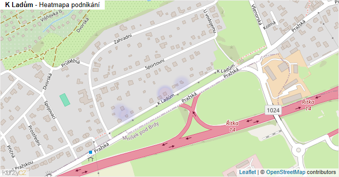 K Ladům - mapa podnikání