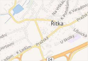 Kolmá v obci Řitka - mapa ulice