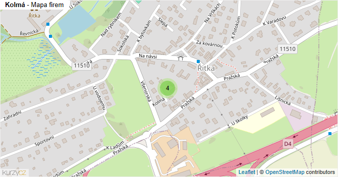 Kolmá - mapa firem