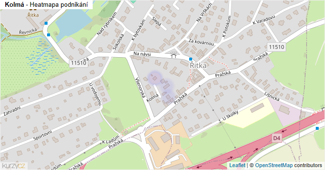 Kolmá - mapa podnikání