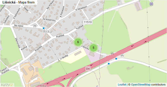 Líšnická - mapa firem