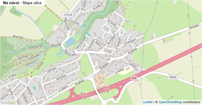 Na návsi - mapa ulice