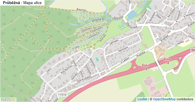 Průběžná - mapa ulice