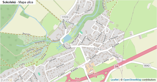 Sokolská - mapa ulice