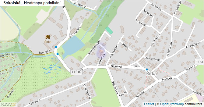 Sokolská - mapa podnikání