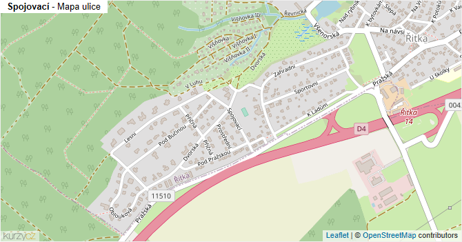 Spojovací - mapa ulice