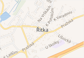 Strakonická v obci Řitka - mapa ulice