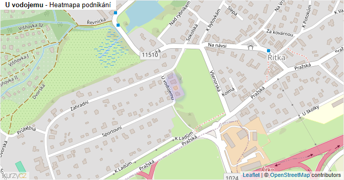 U vodojemu - mapa podnikání