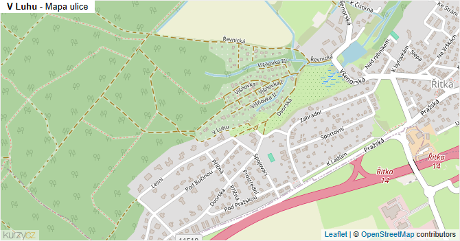 V Luhu - mapa ulice