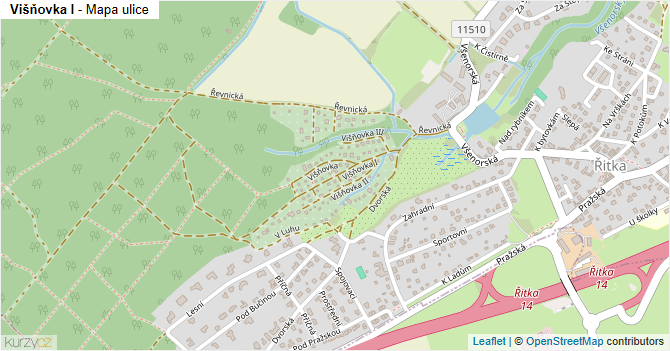 Višňovka I - mapa ulice