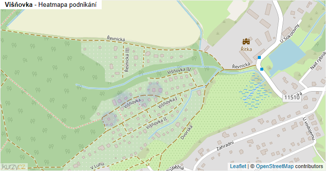 Višňovka - mapa podnikání