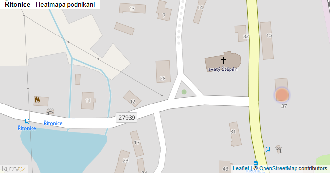 Řitonice - mapa podnikání