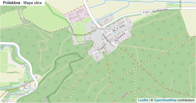 Průběžná - mapa ulice