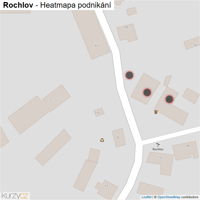 Mapa Rochlov - Firmy v obci.