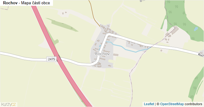 Rochov - mapa části obce