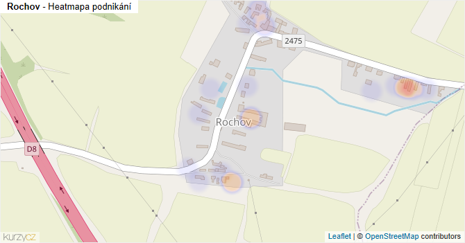 Rochov - mapa podnikání