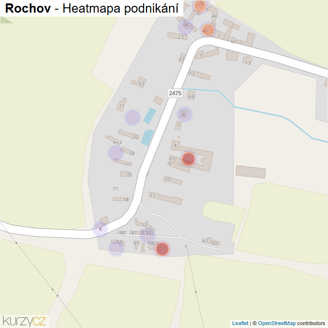 Mapa Rochov - Firmy v části obce.