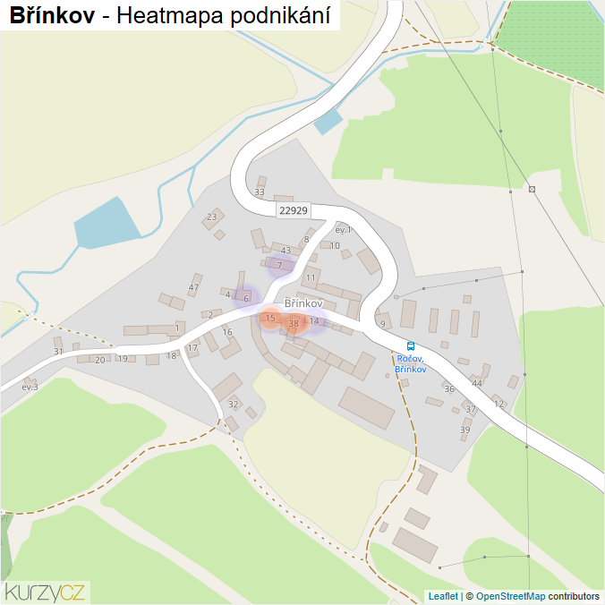 Mapa Břínkov - Firmy v části obce.