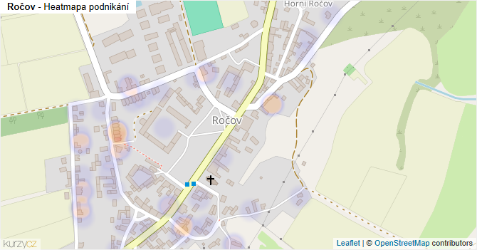 Ročov - mapa podnikání