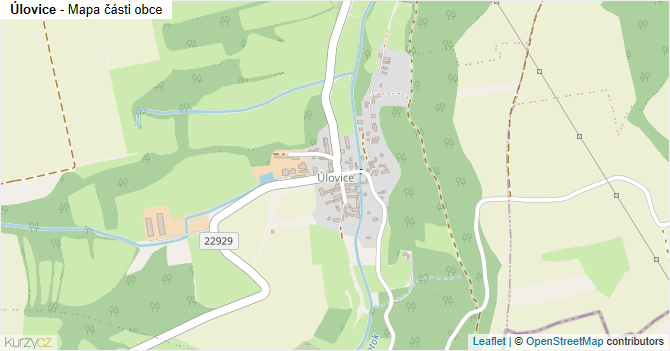 Úlovice - mapa části obce