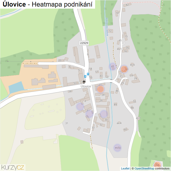 Mapa Úlovice - Firmy v části obce.