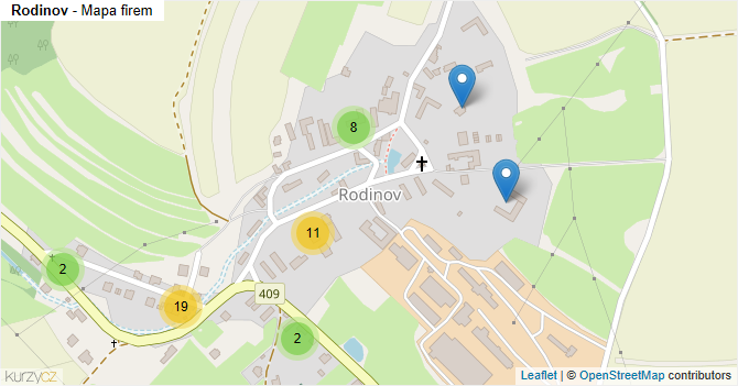 Rodinov - mapa firem
