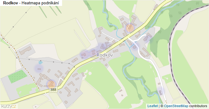 Rodkov - mapa podnikání