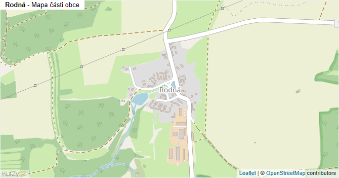 Rodná - mapa části obce
