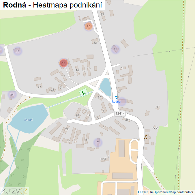 Mapa Rodná - Firmy v části obce.