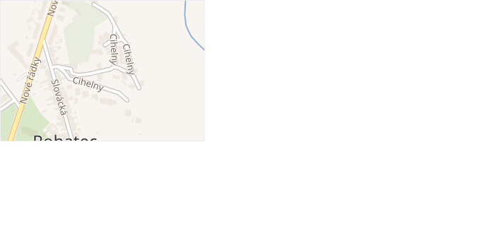 Cihelny v obci Rohatec - mapa ulice