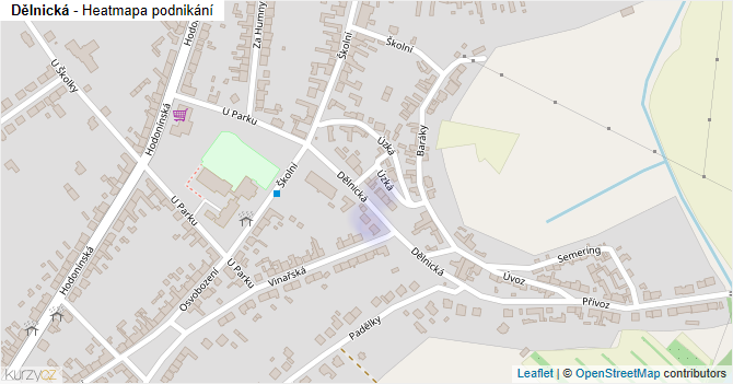 Dělnická - mapa podnikání