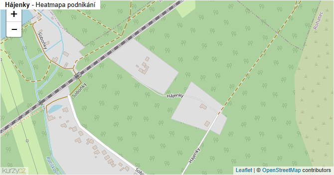 Hájenky - mapa podnikání