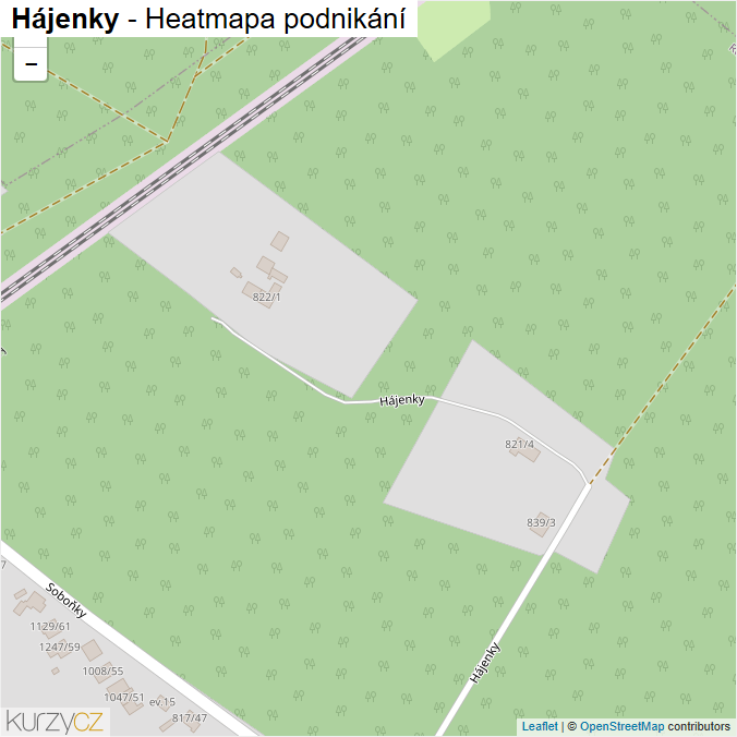 Mapa Hájenky - Firmy v ulici.