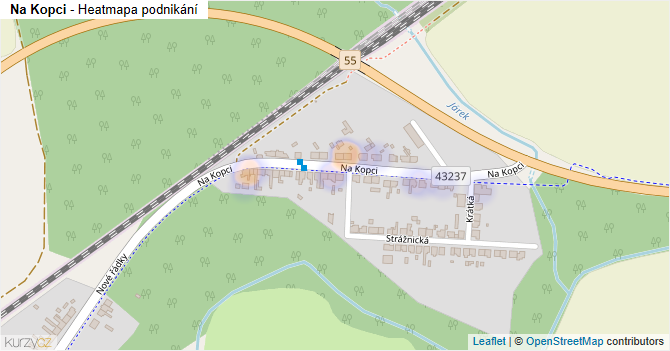 Na Kopci - mapa podnikání
