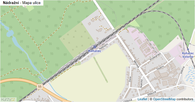 Nádražní - mapa ulice