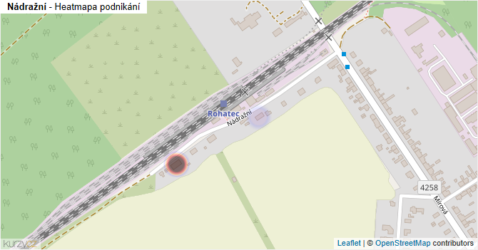 Nádražní - mapa podnikání