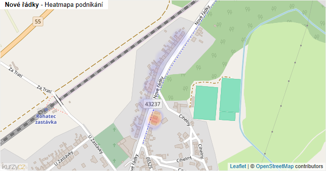 Nové řádky - mapa podnikání