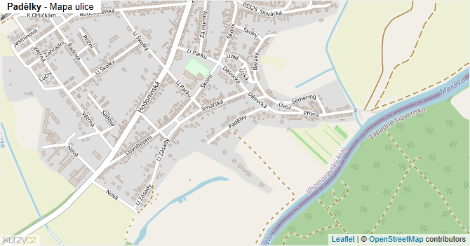 Padělky - mapa ulice