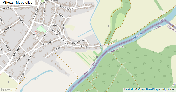 Přívoz - mapa ulice