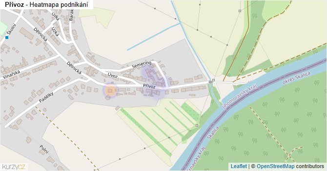 Přívoz - mapa podnikání
